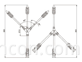 PV-YF Y3 Solar DC pannel Branch Connector